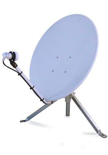 TravelSat SP75 White Mobile Satellite Dish - LNB Tripod & Carry Bag Included